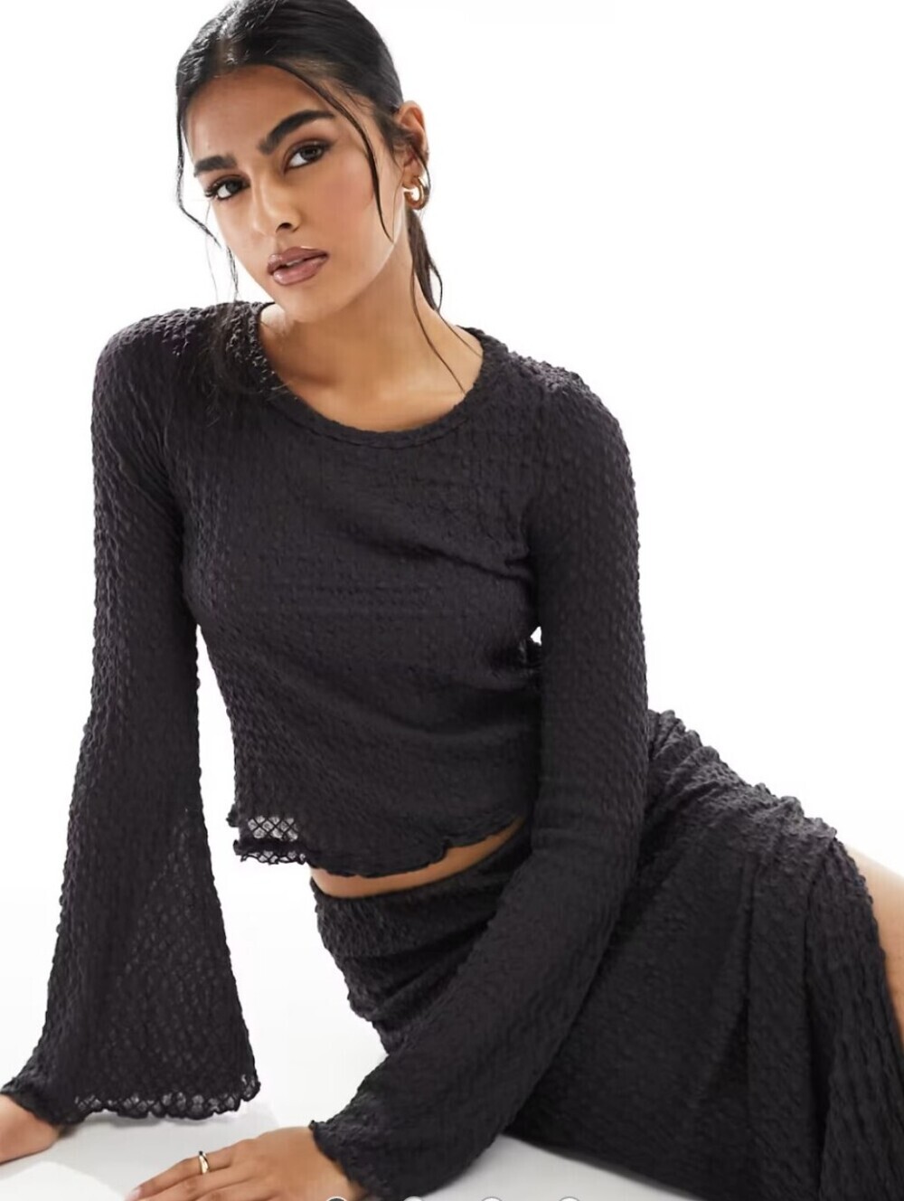 Vero Moda Whimsigoth Lace Top XSmall Bell Sleeve Dark Romance Witchy Ren Faire